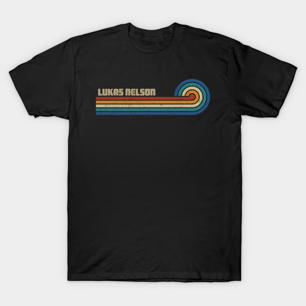 Lukas Nelson  - Retro Sunset T-Shirt by Arestration